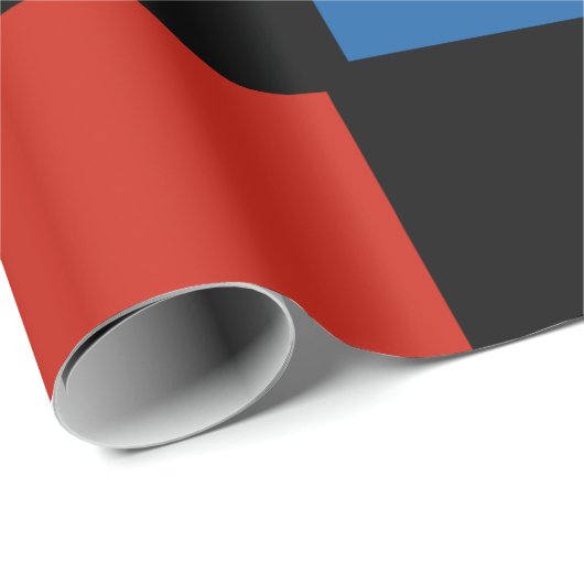 Kleurrijke trendy Tegels blauw geel rood Cadeaupapier (Rol Hoek)