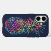 Kleurrijke trendy tropische ananas kunst Case-Mate iPhone case (Achterkant (horizontaal))