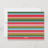 Kleurrijke Trendy Vrolijk & Helder Kerstmis Feestdagenkaart (Achterkant)