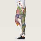 Kleurrijke, trendy warme Abstracte Waterverf spatt Leggings (Links)