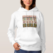 Kleurrijke Tribal Aztec Patroon Boho Geometrisch Hoodie (Voorkant)