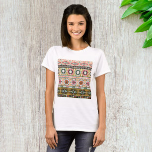 Kleurrijke Tribal Aztec Patroon Boho Geometrisch T-shirt