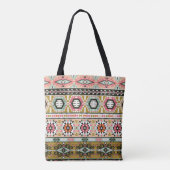 Kleurrijke Tribal Aztec Patroon Boho Geometrisch Tote Bag (Achterkant)
