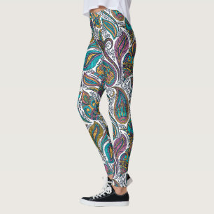 Kleurrijke Tribal bloemenpaisley patroon Leggings