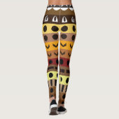 Kleurrijke Tribal Deco Art Patroon Leggings (Achterkant)