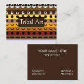 Kleurrijke Tribal Deco Art Patroon Visitekaartje (Voorkant / Achterkant)