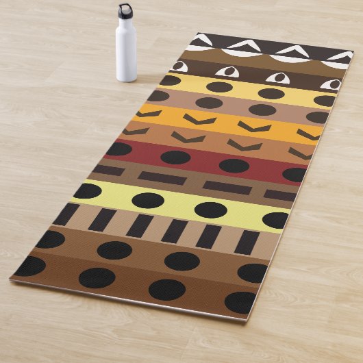 Kleurrijke Tribal Deco Art Patroon Yogamat (In situ)