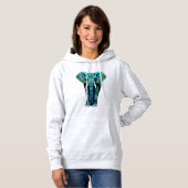 Kleurrijke Tribal Elephant - Artistic Wildlife Hoodie (Voorkant volledig)