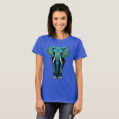 Kleurrijke Tribal Elephant - Artistic Wildlife T-shirt (Voorkant volledig)