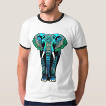 Kleurrijke Tribal Elephant - Artistic Wildlife