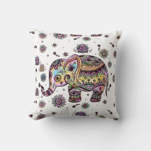 Kleurrijke Tribal Floral Elephant