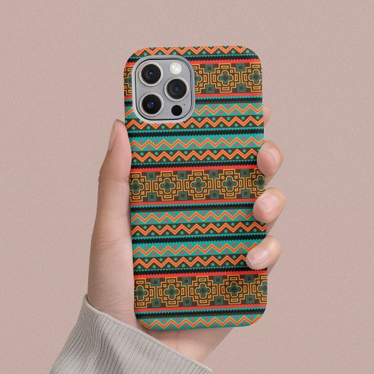 Kleurrijke Tribal Geometrische iPhone Case – Boho 