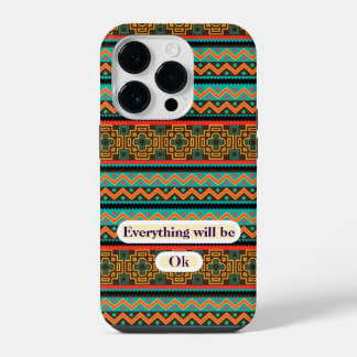 Kleurrijke Tribal Geometrische iPhone Case – Boho 14 Plus Hoesje