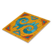 Kleurrijke Tribal Mozaïek Kunst Tegeltje (Zijkant)