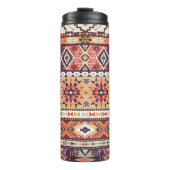 Kleurrijke tribale stijl, levendig naadloos patroo thermosbeker (Voorkant)