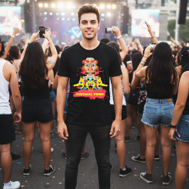 Kleurrijke Tribale Totem Masker Aanpasbaar T-shirt
