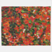 Kleurrijke trillende kleine rode stippen Abstract Fleece Deken (Voorkant (Horizontaal))