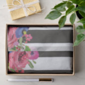 Kleurrijke, trillende streep Floral collage Tissuepapier (Geschenk)