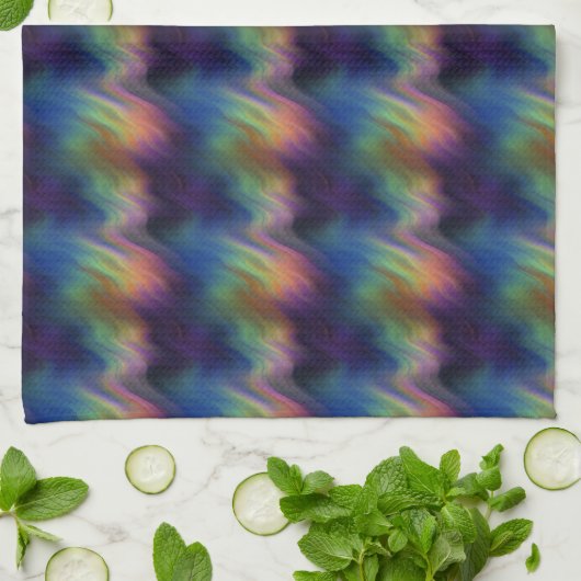 Kleurrijke trillingen theedoek (Gevouwen)