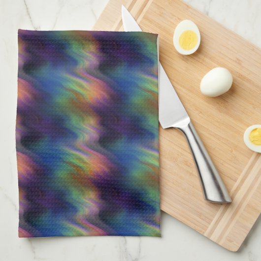 Kleurrijke trillingen theedoek (Quarter Fold)