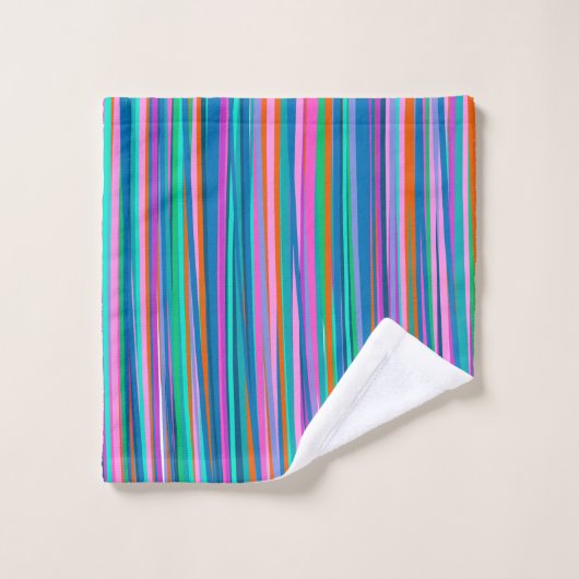 Kleurrijke trilstrips in heldere zomerkleuren bad handdoek (Wasdoekje)