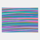 Kleurrijke trilstrips in heldere zomerkleuren inpakpapier vel (Voorkant 2)