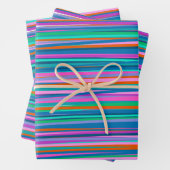 Kleurrijke trilstrips in heldere zomerkleuren inpakpapier vel (In situ)