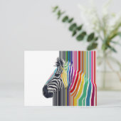 Kleurrijke trilstrips voor Zebra Briefkaart (Staand voorkant)