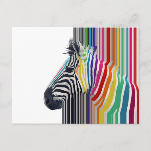 Kleurrijke trilstrips voor Zebra Briefkaart (Voorkant)