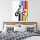Kleurrijke trilstrips voor Zebra Canvas Afdruk (Insitu (Slaapkamer))