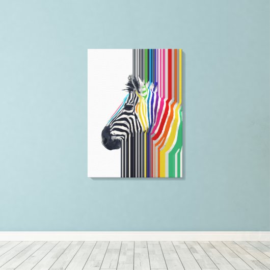 Kleurrijke trilstrips voor Zebra Canvas Afdruk (Insitu (Houten vloer))