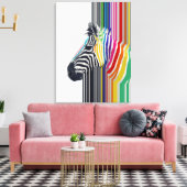 Kleurrijke trilstrips voor Zebra Canvas Afdruk (Insitu (Woonkamer))