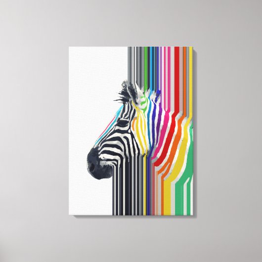 Kleurrijke trilstrips voor Zebra Canvas Afdruk (Voorkant)
