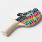 Kleurrijke trilstrips voor Zebra Tafeltennisbatje (Voorkant Gekanteld)