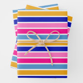 Kleurrijke tripe partij inpakpapier vel (In situ)