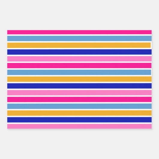 Kleurrijke tripe partij inpakpapier vel (Voorkant)