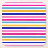 Kleurrijke tripe partij kartonnen onderzetters (Voorkant)