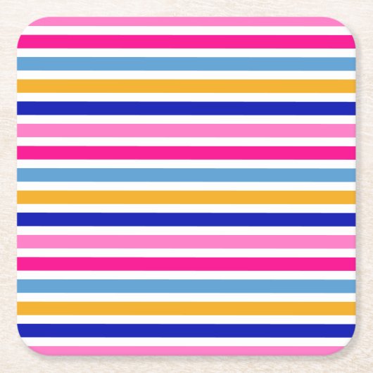 Kleurrijke tripe partij kartonnen onderzetters (Voorkant)