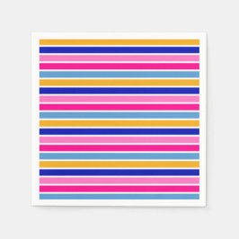 Kleurrijke tripe partij servet