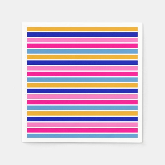 Kleurrijke tripe partij servet (Voorkant)