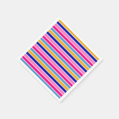 Kleurrijke tripe partij servet (Hoek)