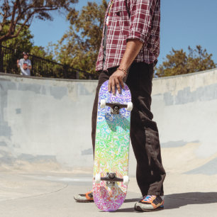 Kleurrijke Trippy Boho Hippie Groovy Regenboog Mar Persoonlijk Skateboard