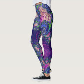 Kleurrijke Trippy Boho Jewel Tone Regenboog Fracta Leggings (Links)