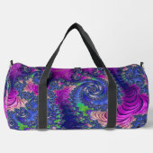 Kleurrijke Trippy Boho Jewel Tone Regenboog Fracta Plunjezak (Voorkant)