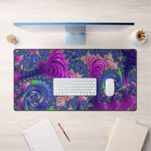 Kleurrijke Trippy Boho Juweeltoon Regenboog Fracta Bureaumat