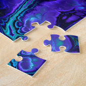 Kleurrijke Trippy Fractal Marmer Legpuzzel (Zijkant)