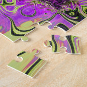 Kleurrijke Trippy Funky Fractale Kunst Legpuzzel (Zijkant)