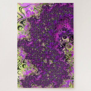 Kleurrijke Trippy Funky Fractale Kunst Legpuzzel