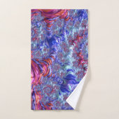 Kleurrijke Trippy Groovy Digitale Abstracte Fracta Bad Handdoek (Handdoek)
