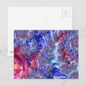 Kleurrijke Trippy Groovy Digitale Abstracte Fracta Briefkaart (Voorkant / Achterkant)